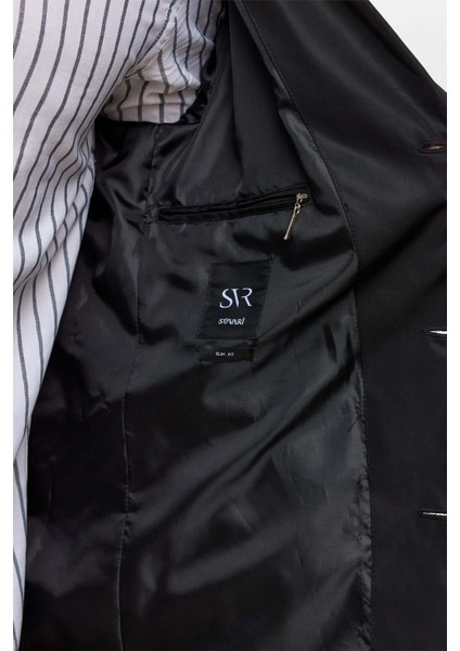 Slim Kalıp Siyah Erkek Mont MN2008700520 fırsatları