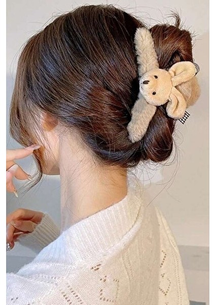 Kulaklı Peluş Fiyonk Mandal Toka