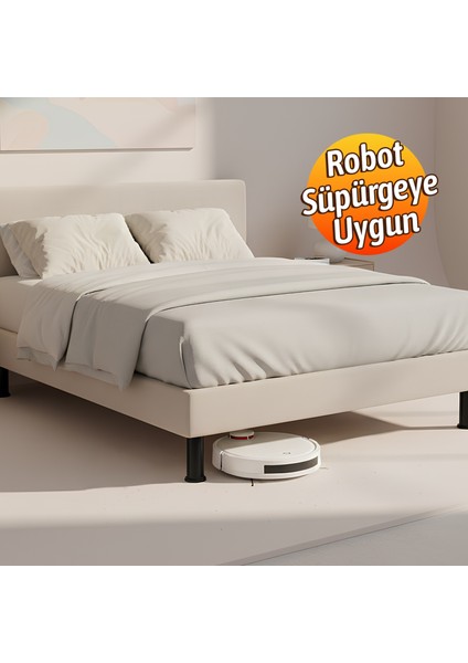 Keson 8 Adet 15 cm Siyah Plastik Mobilya Baza Tv Ünitesi Yükseltme Ayağı Robot Süpürge Uyumlu modelleri