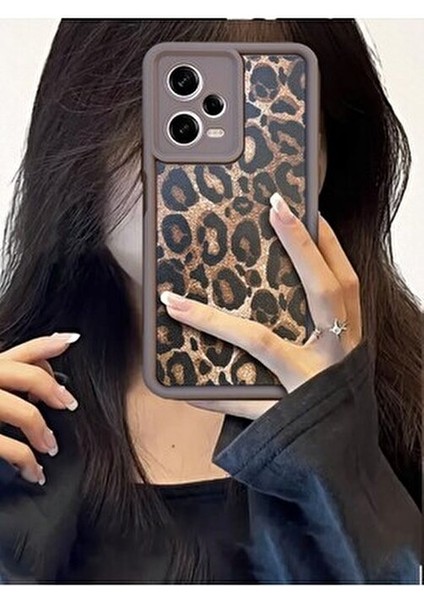 Xiaomi Note 12 Pro 5g Uyumlu – Leopar Desenli, Yumuşak Silikon Kılıf, Darbeye Karşı Dayanıklı Kapak