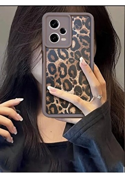 Xiaomi Note 12 Pro 5g Uyumlu – Leopar Desenli, Yumuşak Silikon Kılıf, Darbeye Karşı Dayanıklı Kapak