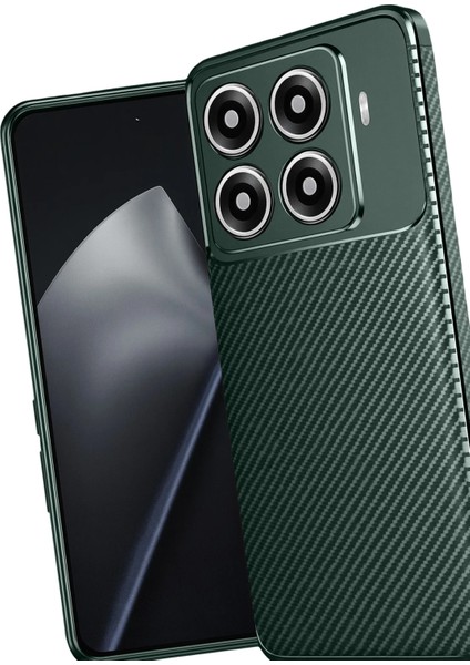 Xmpdby Newface Xiaomi Mi 15T Pro Auto Focus Karbon Kapak - Koyu Yeşil modelleri