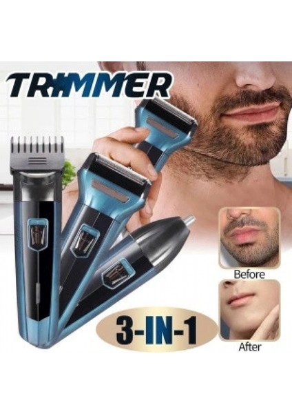 3 In 1 Saç Sakal Kesme Ense Burun Tıraş Makinesi Seti (K95) fiyatları