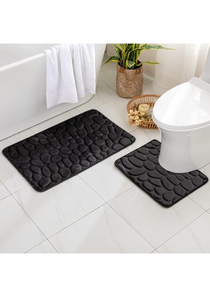 Kaymaz Hafızalı Köpük Banyo Paspası ( Lisinya )