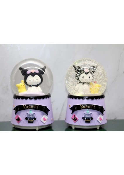 Kuromi Işıklı Müzikli Kar Küresi Orta Boy ALK3044 ( Lisinya )