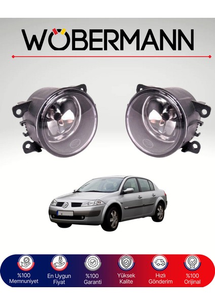 Renault Megane 2 Sis Far Seti 2003–2009 Uyumlu