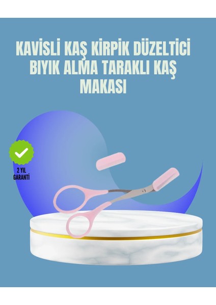 Tarak ve Fırça Başlıklı Kaş Şekillendirme Makası