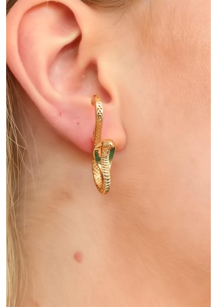 Yılan Tasarım Bayan Küpe - Lisinya fiyatları