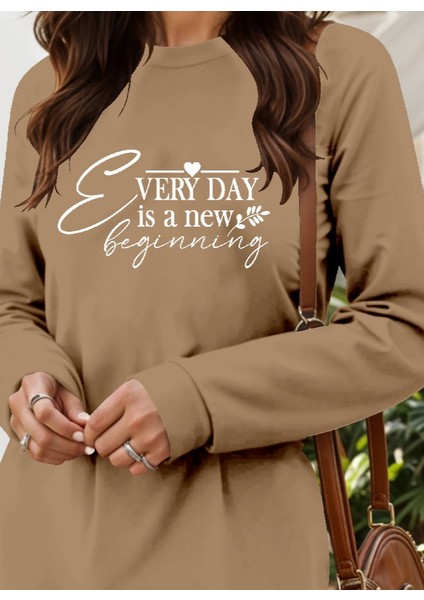 Kadın Uzun Kollu Bisiklet Yaka Kısa Viskon Iki Iplik Elbise fiyatları