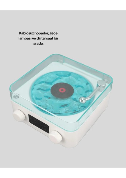 Bluetooth Hoparlör – 3-Ü-1 Saatli Gece Lambası ve Vintage Tasarım modelleri