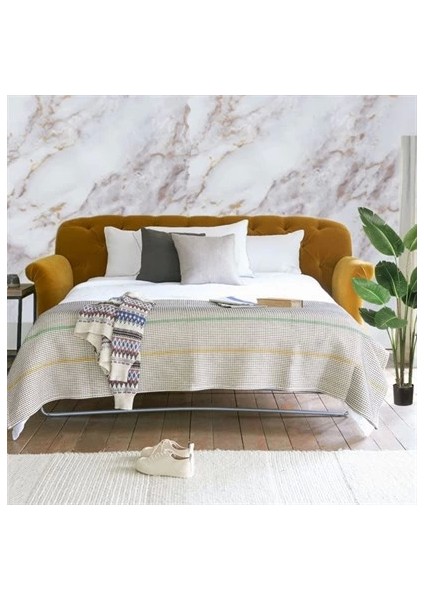 Mermer Desenli Masa Tezgah Mutfak Su Geçirmez Yapışkanlı Folyo Sticker Sarı 5x0,6m ( Lisinya ) fiyatları