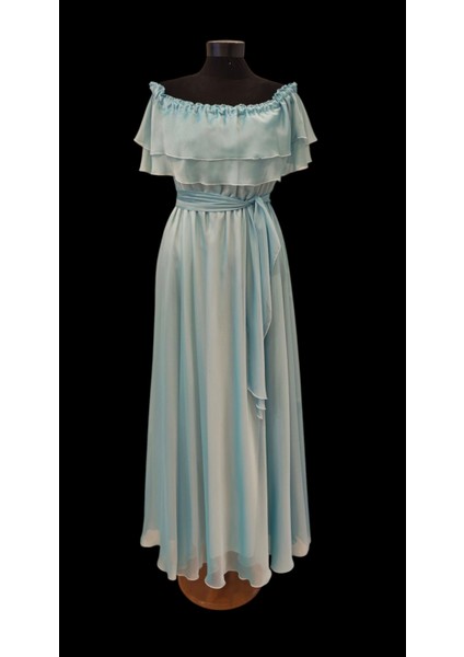 Su Yeşili Abiye Elbise modelleri