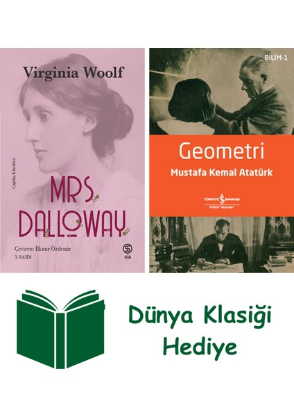 Mrs. Dalloway + Geometri + Dünya Klasiği Hediye