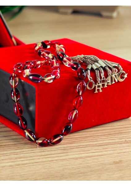 Ateş Kehribar Tesbih Sistem Püsgüllü Orjinal Ürün indirimleri