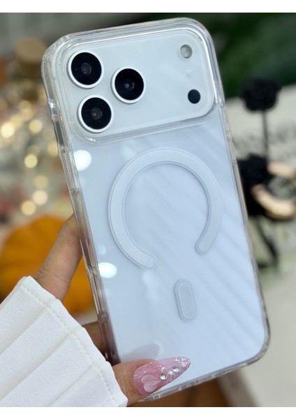Iphone 17 Promax Uyumlu Magsafe Özellikli Şeffaf Silikon Kılıf