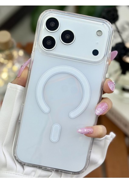 Iphone 17 Promax Uyumlu Magsafe Özellikli Şeffaf Silikon Kılıf fiyatları
