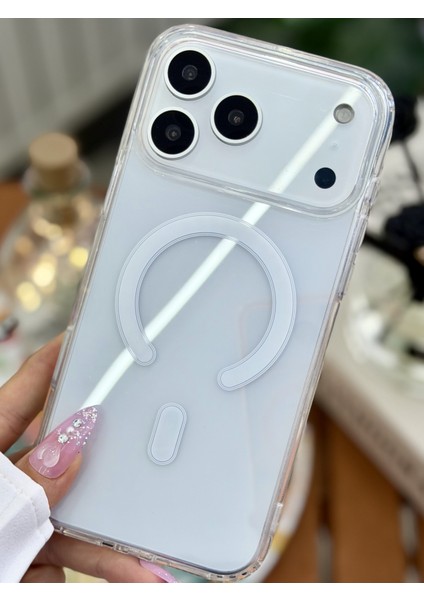 Iphone 17 Promax Uyumlu Magsafe Özellikli Şeffaf Silikon Kılıf modelleri