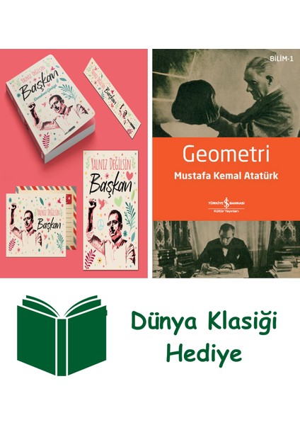 Yalnız Değilsin Başkan - Demokrasi Günlüğü - Poster - Kartpostal ve Ayraç + Geometri + Dünya Klasiği Hediye
