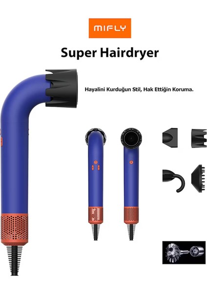 Mıfly Super HD18 Haırdryer Mor Sac Kurutma Mak fiyatları