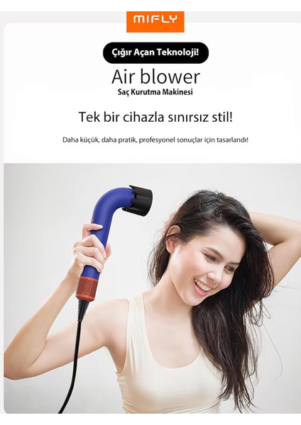 Mıfly Super HD18 Haırdryer Mor Sac Kurutma Mak fırsatları