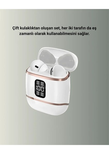 Dijital Göstergeli Bluetooth Kulakiçi Kulaklık – 4’lü Paket, Gürültü Engellemeli modelleri