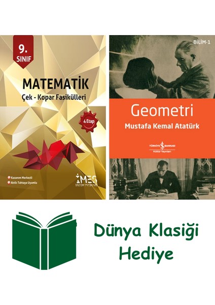 9. Sınıf Matematik Çek - Kopar Fasikülleri 4 Etap + Geometri + Dünya Klasiği Hediye