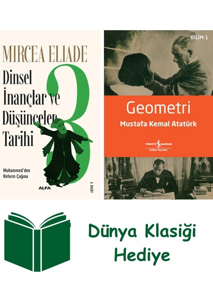 Dinsel Inançlar ve Düşünceler Tarihi 3 + Geometri + Dünya Klasiği Hediye