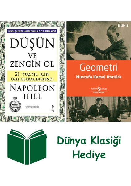 Düşün ve Zengin Ol + Geometri + Dünya Klasiği Hediye