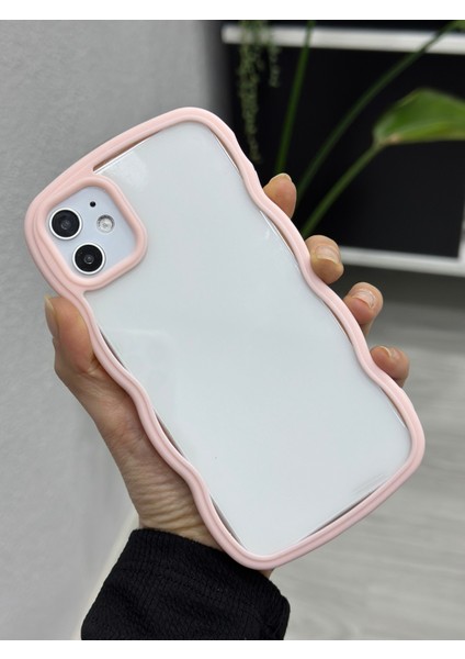 Apple Iphone 11 Uyumlu Kenarı Renkli Dalgalı Darbe Önleyici Şeffaf Silikon Kılıf fiyatları