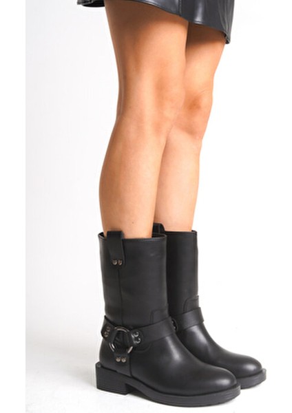 Ceruvylth Kadın Kısa Çizme 00128803 Siyah Platin indirimleri