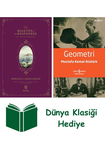 Beauties Of The Bosphorus - Boğaziçi'nin Güzellikleri (Ciltli) + Geometri + Dünya Klasiği Hediye