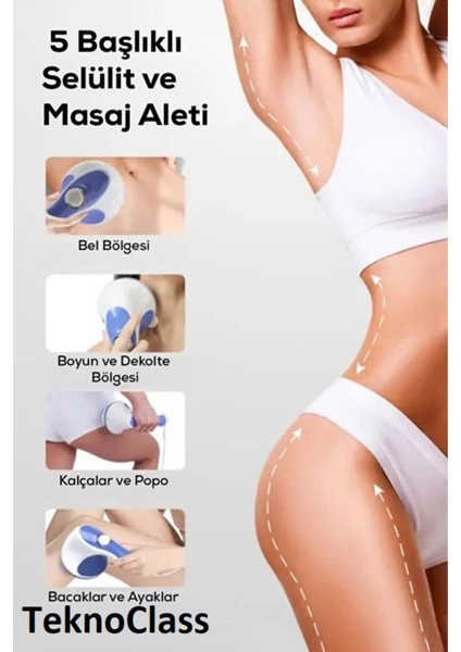 5 Başlıklı ve Tüm Vücut Masajı Aleti Masaj Cihazı fırsatları