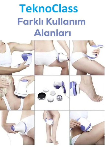 5 Başlıklı ve Tüm Vücut Masajı Aleti Masaj Cihazı