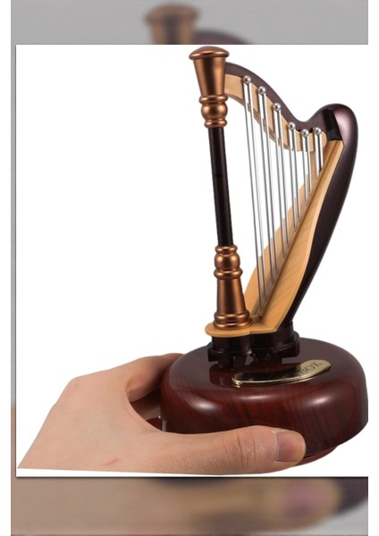 Klasik Arp Tasarımlı Müzik Kutusu – Zarafet ve Melodinin Buluştuğu Dekoratif Hediye modelleri