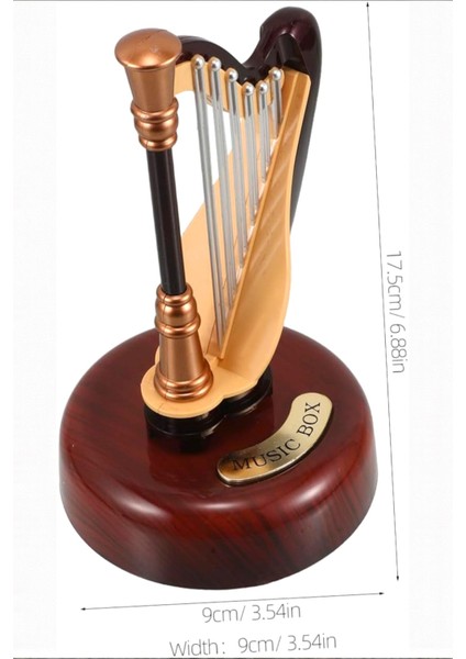 Klasik Arp Tasarımlı Müzik Kutusu – Zarafet ve Melodinin Buluştuğu Dekoratif Hediye fırsatları