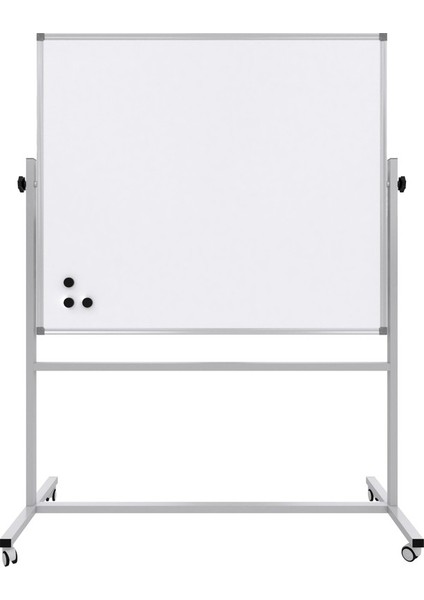 120X140 cm Mıknatıs Yüzey 360° Dönerli Ayaklı Çift Taraflı Tekerlekli Mobil Yazı TAHTASI-PAN571