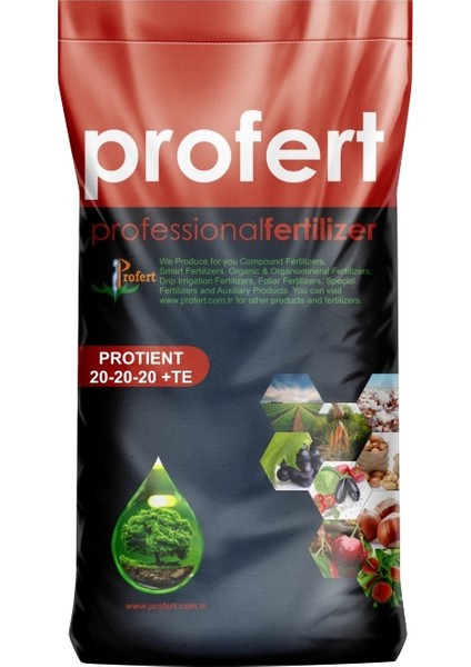 Protıent 20.20.20 + Mikro Elementli Klor Içermeyen Damlama ve Yaprak Gübresi – 2,5 kg