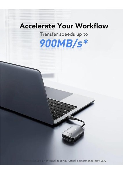 Lexar RW515 Cfexpress Tip A Kart Okuyucu, 900 Mb/s'ye Kadar, Cfe Tip A Kart Için USB 3.2 Gen 2 Bellek Kartı Okuyucu, Usb-C Kablosu/usb-C - Usb-A Adaptörü Dahil Cf Kart Okuyucu (LRW515U-RNHNG)