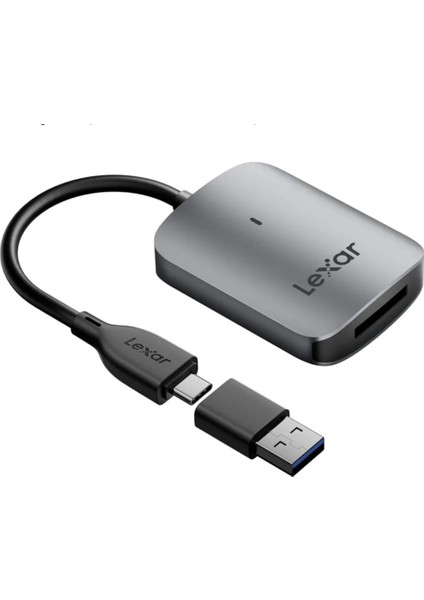 Lexar RW515 Cfexpress Tip A Kart Okuyucu, 900 Mb/s'ye Kadar, Cfe Tip A Kart Için USB 3.2 Gen 2 Bellek Kartı Okuyucu, Usb-C Kablosu/usb-C - Usb-A Adaptörü Dahil Cf Kart Okuyucu (LRW515U-RNHNG)
