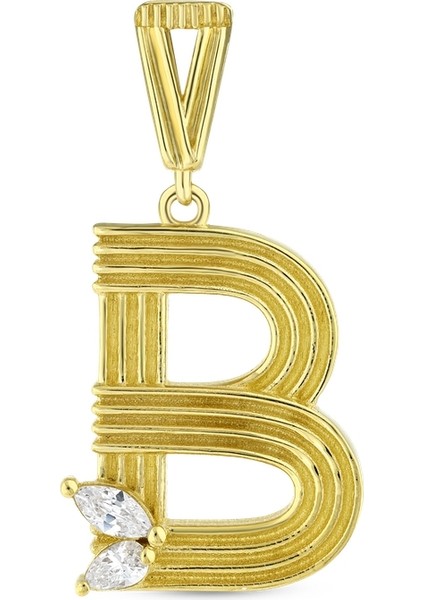 Altın B Harf Kolye Ucu - 14K fiyatları