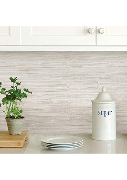 NUS2875 Krem Çim Örgüsü Soy ve Yapıştır Duvar Kağıdı, Nötr fiyatları