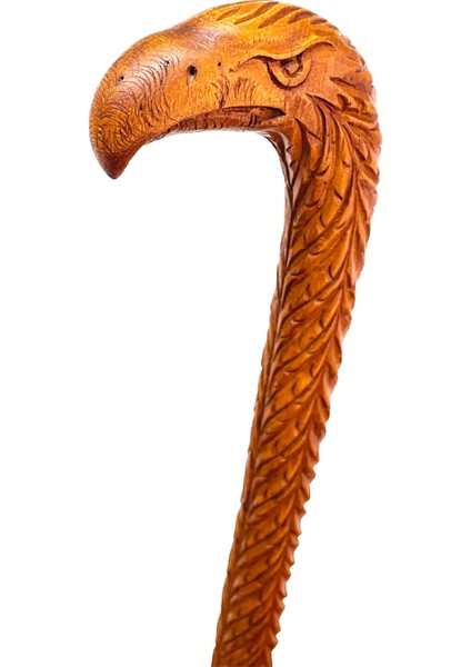 Kartal Model Baston Ahşap El Oyması