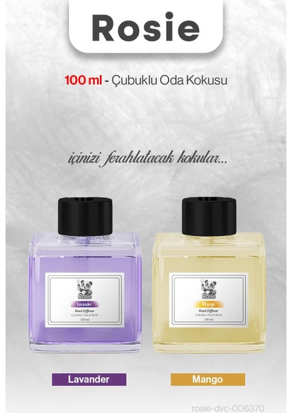Lavanta ve Mango 100 ml Rosıe Çubuklu Oda Kokusu