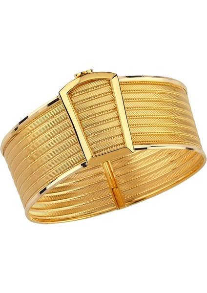 Hasır Altın Kelepçe Bilezik - 14K