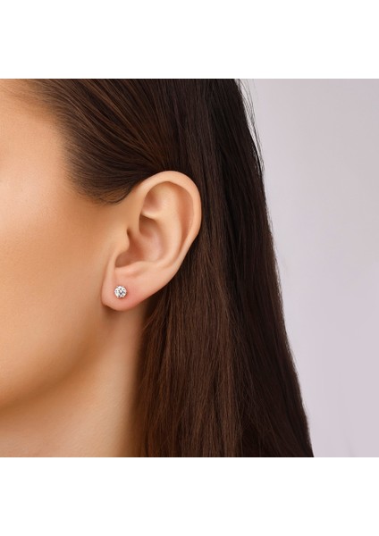 Altın Tektaş Küpe - 14K modelleri