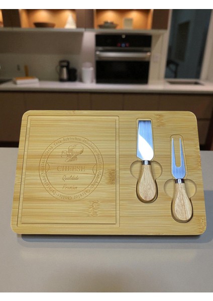 Bambu Peynir Sunum Tabağı Seti – 2’li | Bıçak ve Çatal Dahil Ahşap Peynir Servis Tahtası fırsatları