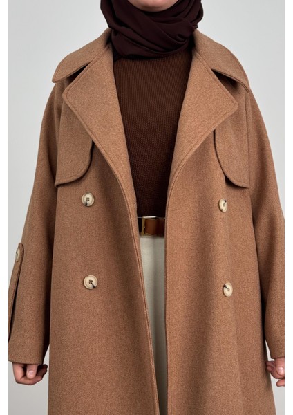 Rüzgarlıklı Kruvaze Kaban - Tarçın fiyatları