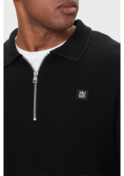 Logolu Regular Fit Yarım Fermuarlı Polo Yaka Sweat Erkek Polo Yaka Sweat 50524556 001 fırsatları