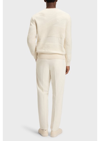 Yün Karışımlı Dokulu Relaxed Fit Bisiklet Yaka Kazak Erkek Sweat 50550022 131 modelleri