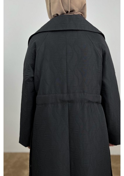 Kapitone Trençkot - Siyah indirimleri